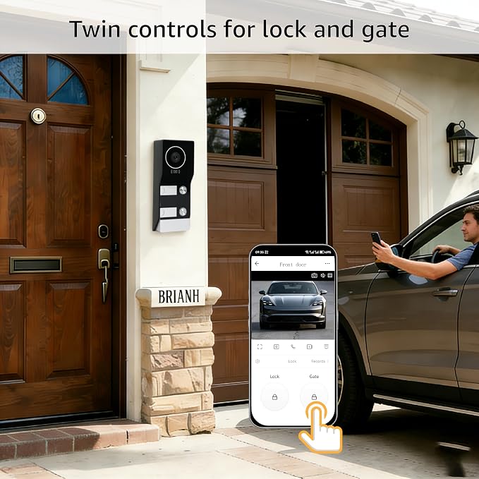 2-Wire 2-Family Video Intercom System with 7" Touch Screen