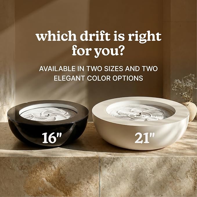 Homedics Drift Sandscape, Perpetual Motion Machine, 21 Inch (Large), Cream