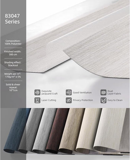 ACMEART Blackout Fabric Samples for Motorized Zebra Blinds (Multicolor)