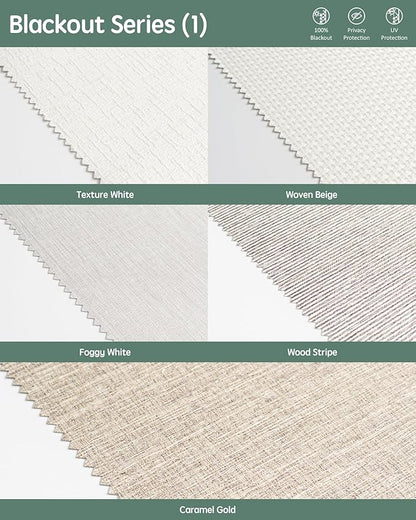 Yoolax Roman Shades Light Filtering Blinds for Windows, Blackout Roman Shades Cordless, Fabric Sample (Multicolor)