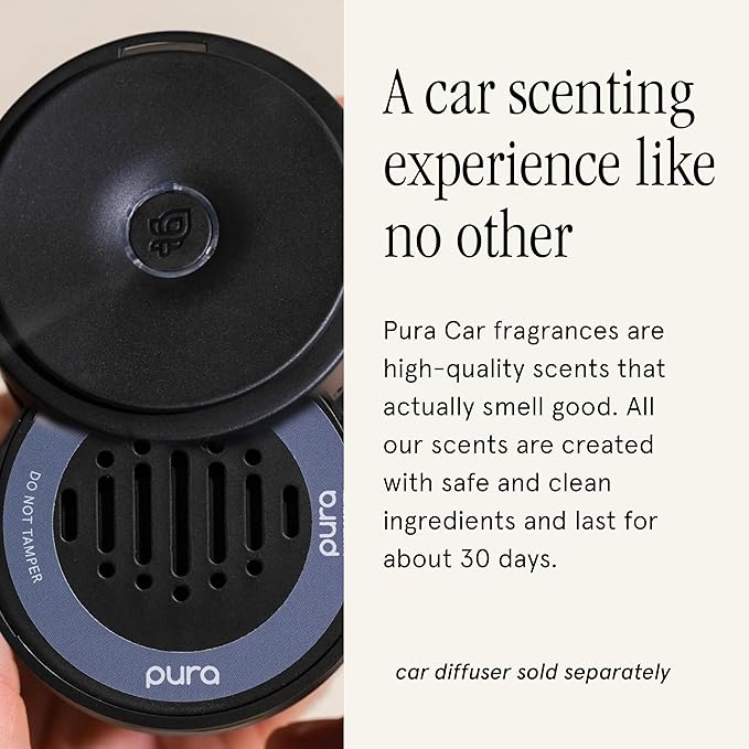 Pura Car Scent Refill - Fragrance for Pura Car Diffuser - Clean & Safe Luxury Diffuser Scent - Long-Lasting Fragrance for 30 Days of Aroma - Must-Have - Winter Noir
