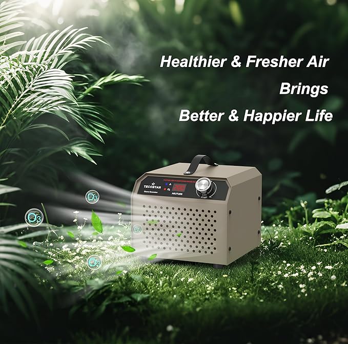 Ozone Generator 90,000mg/h Industrial & Home Use Air Purifier – O3 Air Ionizer High Capacity for 6,000 Sq Ft, Smoke Odor Removal, Odor Eliminator, Pet/Car/Room/Basement Deodorizer