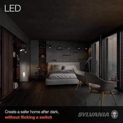 LEDVANCE Sylvania LED Mini Automatic Plug-in Night Light with Sensor, Motion Activated, Dusk to Dawn, Warm White, Plug-in Type - 1 Pack (64988)