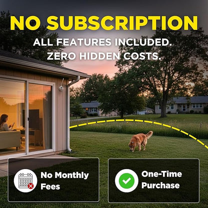 Dogtra SMART Fence Wireless Electric Dog Fence System - No Subscription, 2-Tier Alarm & App Alerts, No-Dig Up to 3/4 Acre, Tone/Vibration/Static, IPX9K Waterproof, Safe Portable Freedom Pets 35 lbs+