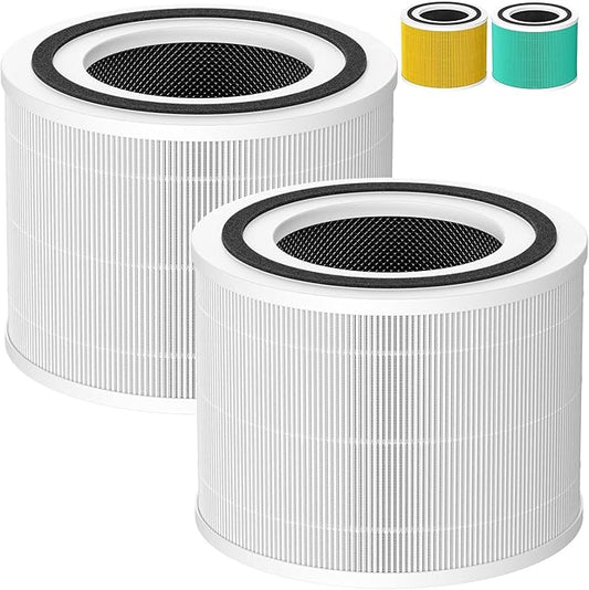 2 Pack 240 Replacement Filter Compatible with Puro 240 Air Purifier, 3-in-1 Filter Replacement with Activated Carbon Layer
