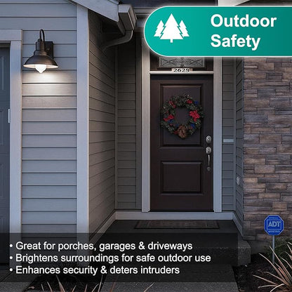 DiCUNO PIR Motion Sensor Light Bulbs, 12W (100W Equivalent) E26 LED Body Motion Sensor Infrared Bulb Auto on/Off, Outdoor/Indoor Light for Front Porch Garage, 1100LM 5000K Daylight White, 2 Pack