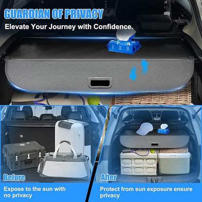 AUXKO Retractable Cargo Cover for Audi Q5 SQ5(Not for Sportback) 2026 2025(from Autumn), Trunk Cover Luggage Security Shade Cover for 2026 Q5 SQ5 Shielding Anti-Peeping Privacy Screen, Carbon Fiber