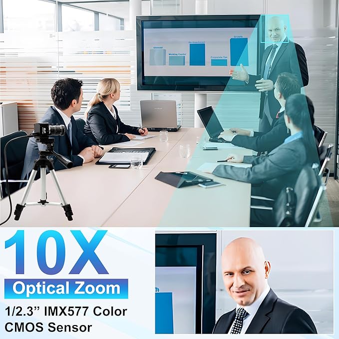 12MP USB 3.0 Camera,4K@30fps 1080P@230fps High Frame Rate UVC Camera, 5-50mm 10X Manual Zoom Lens,Wide Application for Industrial,Security,3D Printer,Compatible with Windows Linux Mac Android