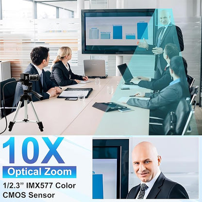 12MP USB 3.0 Camera,4K@30fps 1080P@230fps High Frame Rate UVC Camera, 5-50mm 10X Manual Zoom Lens,Wide Application for Industrial,Security,3D Printer,Compatible with Windows Linux Mac Android