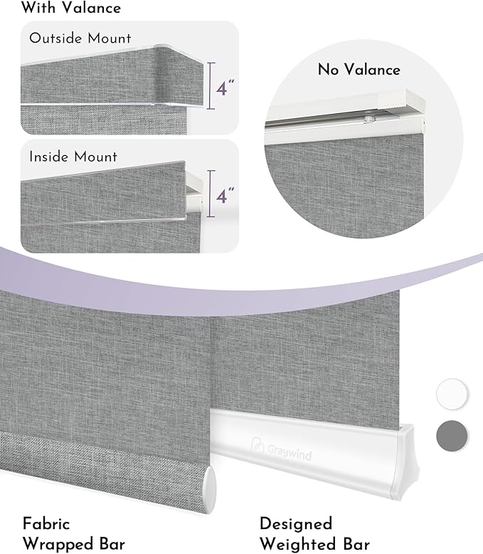 Graywind Rechargeable Smart Sliding Panels Blinds Compatible with Alexa Google Custom Motorized Panel Track Blinds Remote Control for Patio Sliding Door Closet Door Width Up to 177" (Light Grey)
