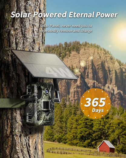 Loatos 4G LTE Cellular Trail Camera, 2K Live View Trail Camera AI Detection
