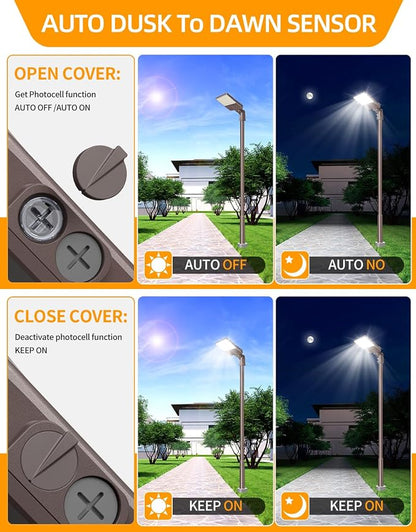 150W/120W/90W LED Parking Lot Light UL Listed 21000LM 5000K LED Street Flood Light with Photocell, IP65 Waterproof Commercial Shoebox Area Lights Slip Fit Mount for Parking Lot, AC100-277V