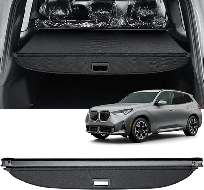 AUXKO Retractable Cargo Cover for BMW X3 2024-2018, Trunk Cargo Cover Luggage Security Shade Cover for 2024 2023 2022 2021 BMW X3 Shielding Shade Anti-Peeping Luggage Privacy Screen, Carbon Fiber