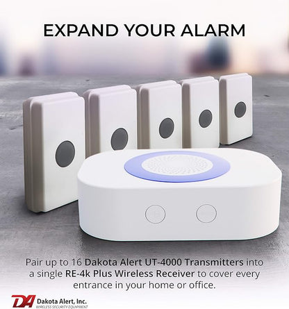 Dakota Alert UTRE-4K Plus 1-Mile Wireless Doorbell, Panic & Mailbox Alert