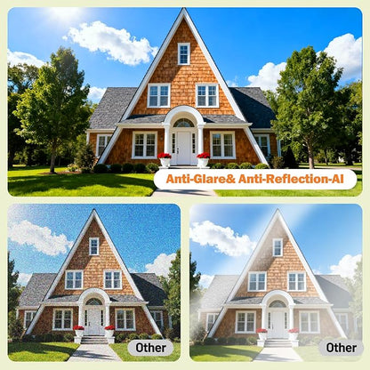 3MP 2K Window Security Camera for Home, AI Human Detection, Real-Time Alerts, Smart AI Color Night Vision, 2-Way Audio, 2.4/5GHz WiFi, Alexa Compatible, Indoor/Outdoor Monitoring, 2 Pack
