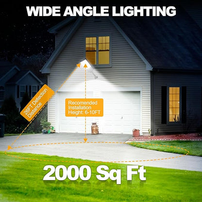 Solar Street Lights Outdoor, Waterproof Motion Sensor Solar Lights with Remote Control, 6500K Dusk to Dawn Parking Lot Flood Light for Outside Garage Yard, 8 Pack