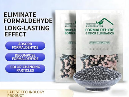 Plant-Based Formaldehyde Remover Kit | 24h Fast-Acting, 90-Day Long-Lasting, One-Click Activation, No Electricity, Safe for Baby, with Test Kit & Activated Carbon for Home, Closet, Bedroom