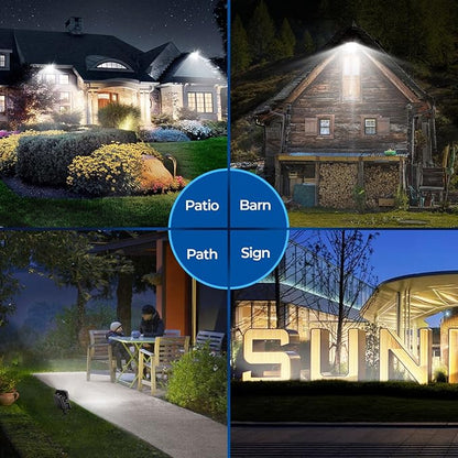 CINOTON Dusk to Dawn LED Flood Light Outdoor 50W, 7000LM IP65 Waterproof Security Wall Light Fixture with 180°Knuckle for Warehouse Patio Porch Garage 5000K Daylight AC100-277V, 1 Pack