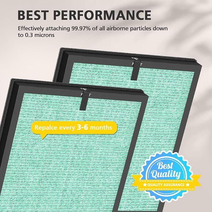 MR5866 Replacement Filter for MORENTO & FLANUR MR5866 Air Purifier, Green