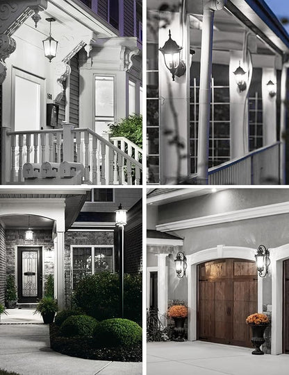 Dusk to Dawn Sensor LED Outdoor Light Bulb, Daylight White 5000K, A19 13W(100 Watt Equivalent) Bright Porch Lighting, 1200LM, Auto-On/Off Photocell Sensor for Garage Yard Patio Garden- 2 Pack