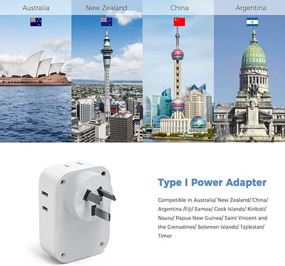 TESSAN Australia Plug Adapter, New Zealand Power Adaptor, 2 Pack