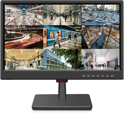 Jexiop 19” Security Monitor,Small Surveillance Monitor HDMI VGA and BNC Input,Computer Monitor with Speakers for CCTV DVR Office and Home Security Camera System Surveillance