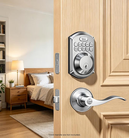 Veise VE001 Keyless Entry Deadbolt, Electronic Keypad Lock, Satin Nickel