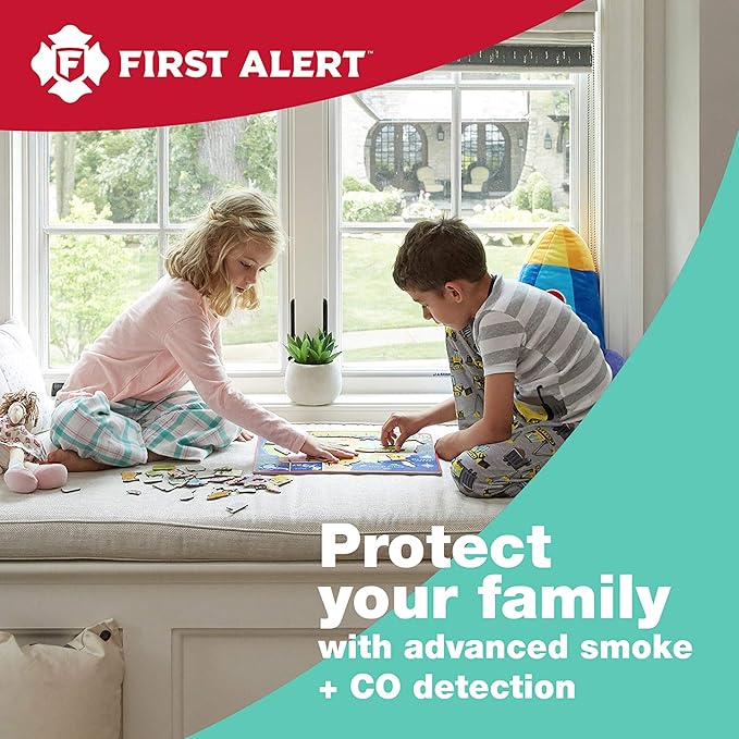 FIRST ALERT BRK SC9120B-3 Hardwired Smoke and Carbon Monoxide (CO) Detector with Battery Backup, White, Pack of 3