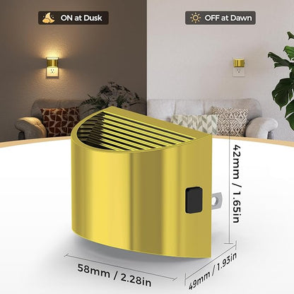 DORESshop Night Light, Night Lights Plug into Wall, Adjustable, 3000K | 3 Level Brightness Adjustable Plug in Night Light, Dusk to Dawn Sensor, Nightlights for Adults, Bedroom, Bathroom, 2 packs
