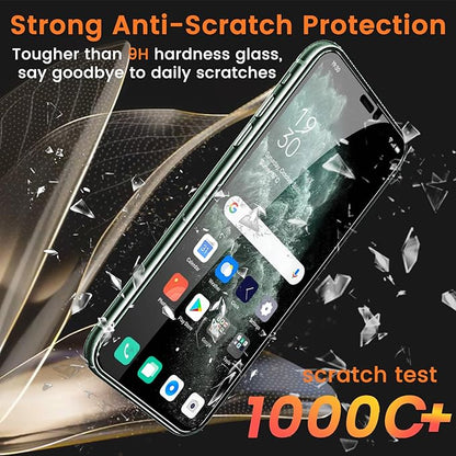 Lesakit 3+3 Pack Privacy Screen Protector for iPhone 11 Pro Max 6.5-Inch with 3 Pack Camera Lens Protector, Anti Spy Tempered Glass Film 9H Hardness Bubble Free Case Friendly