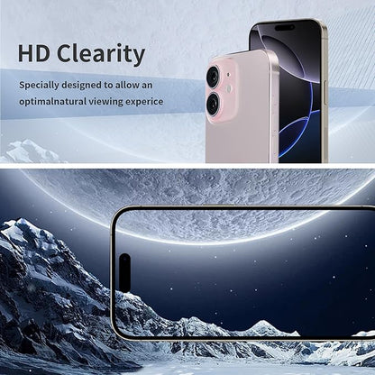 for iPhone 16 Pro Max Privacy Screen Protector 6.9 inch Gradient Colorful 16 ProMax Tempered Glass 28° Anti-Spy Private Anti Blue Light Full Coverage Anti-Scratch HD Easy Install Frame 2 Pack