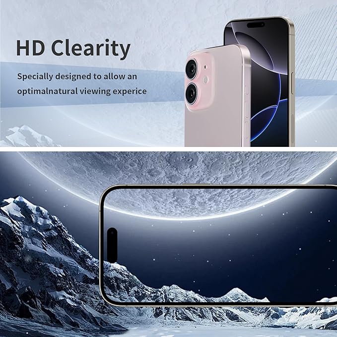 Juvraixo for iPhone 16 Plus Privacy Screen Protector 6.7 inch Gradient Colorful 16Plus Tempered Glass 28° Anti-Spy Private Anti Blue Light Full Coverage Anti-Scratch HD Easy Installation Frame 2