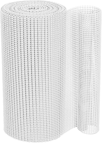Smart Design Classic Grip Shelf Liner – 18in x 5ft – Non-Adhesive Drawer Liner with Strong Grip Helps Protect and Personalize Your Home Organization and Storage – White