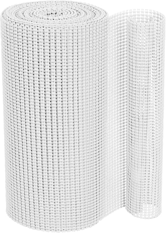Smart Design Classic Grip Shelf Liner – 18in x 5ft – Non-Adhesive Drawer Liner with Strong Grip Helps Protect and Personalize Your Home Organization and Storage – White
