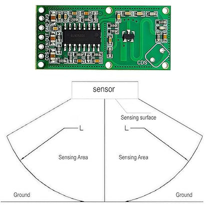 9PCS RCWL-0516 Microwave Radar Sensor Motion Detection Sensor Induction Switch Module Detection Distance 5-8m