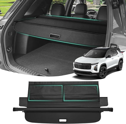 Powerty Cargo Cover for 2025 2026 Chevy Chevrolet Equinox & GMC Terrain Accessories Trunk Cover with Leather Pouch Retractable Trunk Shielding Shade Cargo Luggage Cover No Gap (Not for Equinox EV)
