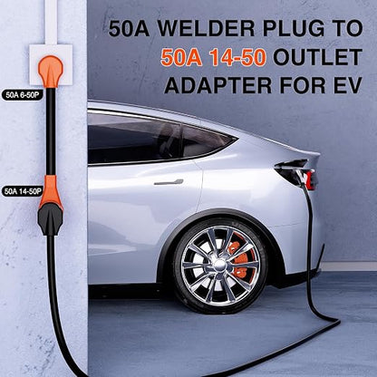 Nilight EV Charger Adapter Cord 50 Amp to 50Amp 10 Gauge 6-50P 14-50R