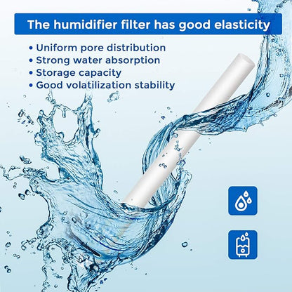 40 Pieces Humidifier Filter Cotton Refill Travel Mini Humidifier Filters Sticks Car Filters Replacement Parts for Portable Personal USB Powered Smart H20 in Office Bedroom(5.9 Inch)