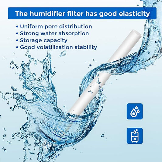 40 Pieces Humidifier Filter Cotton Refill Travel Mini Humidifier Filters Sticks Car Filters Replacement Parts for Portable Personal USB Powered Smart H20 in Office Bedroom(5.9 Inch)