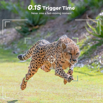 DEATTI 2 Pack Trail Camera 48MP 4K: Game Camera with Night Vision Motion Activated for Wildlife Deer Outdoor 0.1s Trigger Time