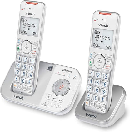 VTech VS112-27 2 Handset Cordless Phone with Answering Machine, Call Blocking, Caller ID, Intercom and Connect to Cell
