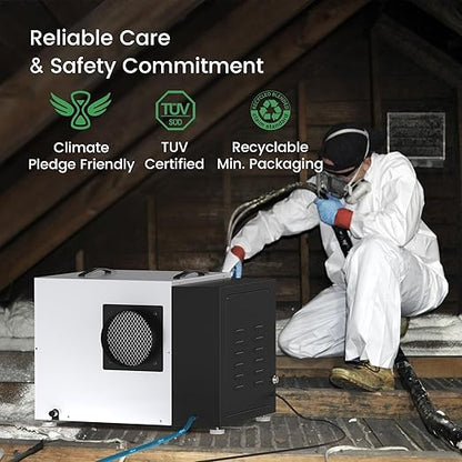 Waykar 158 Pint Commercial Dehumidifier with Pump and Drain Hose for Crawl Spaces, Basements, Ducted Industrial Use, and Water Damage Unit, for Spaces up to 7500 Square Feet, Smart Humidity Control