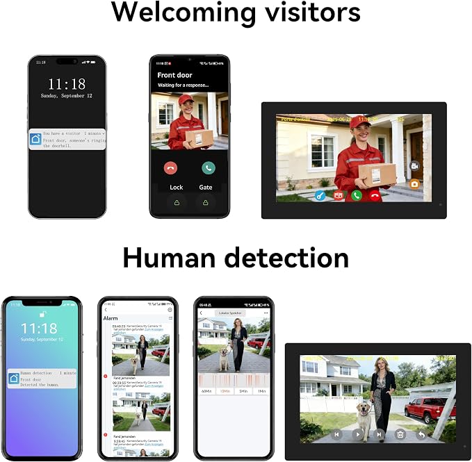 4 Units Apartment 2-Wire Video Intercom System