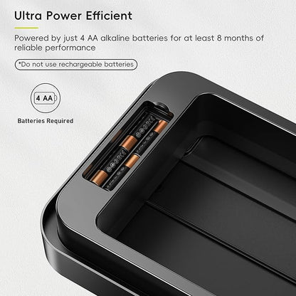 EKO Phantom-T 13.2 Gallon/ 50L Automatic Sensor Kitchen Trash Can, Slim Stainless Steel Touchless Garbage Bin with Soft-Close Dual Wing Lid for Home & Office, Matte Black