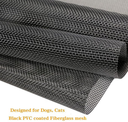 Tooltriz Pet Proof Window Screen Replacement, 60“ x 100” Upgraded Thicken Charcoal Fiberglass Mesh for Sliding Pet Screen Door Repair Kit - Screen Door Protector for Dogs Patio Screen mesh