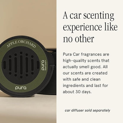 Pura Car Scent Refill - Fragrance for Pura Car Diffuser - Clean & Safe Luxury Diffuser Scent - Long-Lasting Fragrance for 30 Days of Aroma - Apple Orchard