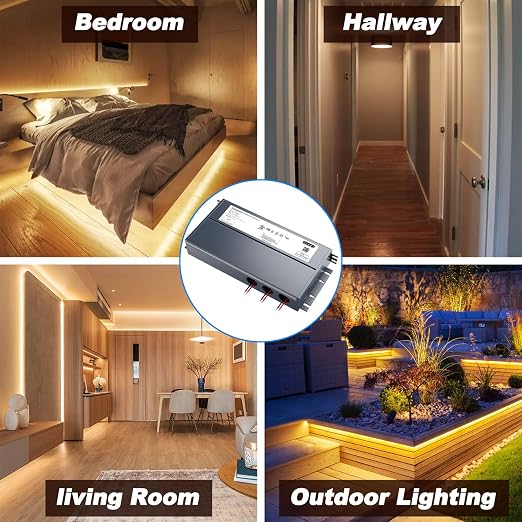 180W 12V Dimmable LED Driver, Triac/ELV/MLV AC to DC Power Supply for LED Light, Halogen Bulb, LED Transformer Compatible with Lutron & Dimmer, for Indoor/Outdoor Use