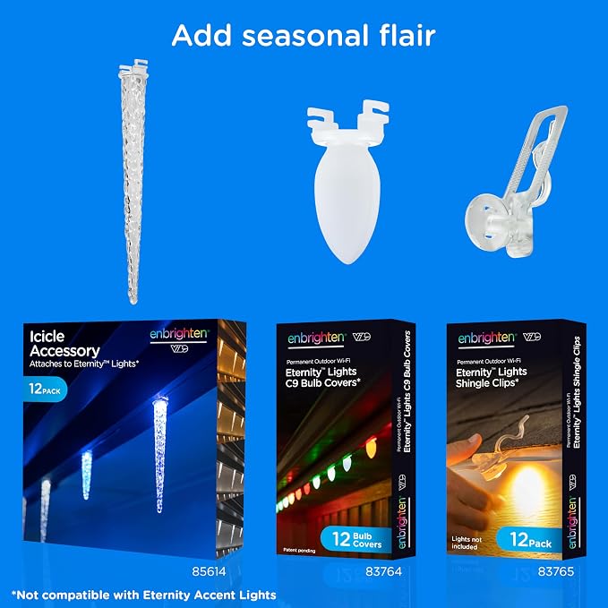 Enbrighten Eternity Permanent Outdoor Lights, 32 Lights, Smart, 50ft (Pack of 2)