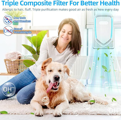 2026 Upgraded Air Ionizer Purifier for Home, Plug-in Negative Ion Generator Air Freshener for Bedroom Bathroom Kitchen Pet Room, Quiet Filterless Ionic Air Cleaner for Smoke Dust, 8 Pack