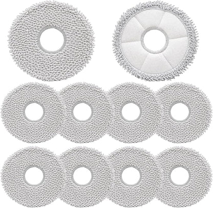 10pcs Mop Pads for ECOVACS DEEBOT T20 Omni/X1 Omni/X1 Turbo/T10 Omni/X2 Omni/T30S/N30 Pro Omni/N30 Omni/T30S AI/T30S Pro/T30S CARE/T50 OMNI/T50 PRO OMNI/T50 MAX PRO OMNI/Yeedi m12 pro+ Deebot Mop Pads